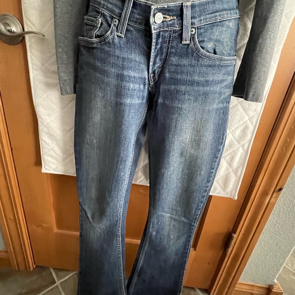 Levi's “ too Super Low Stretch” Jeans Blue Boot Cut Jeans